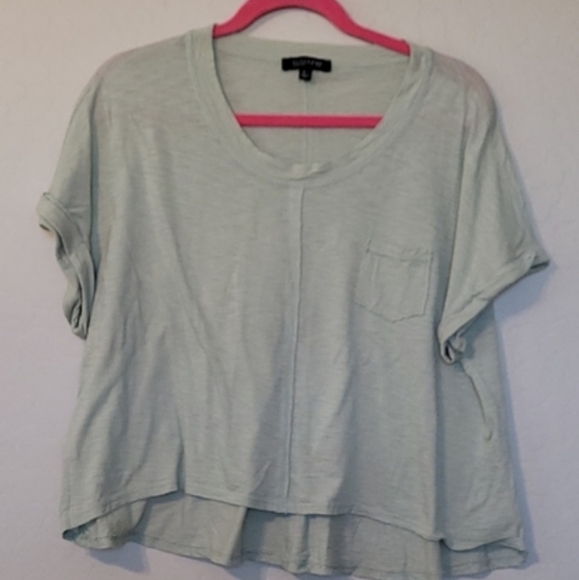 La La Land Creative Co Green High Low Hem Small Front Pocket T-Shirt Size Large - Picture 2 of 9